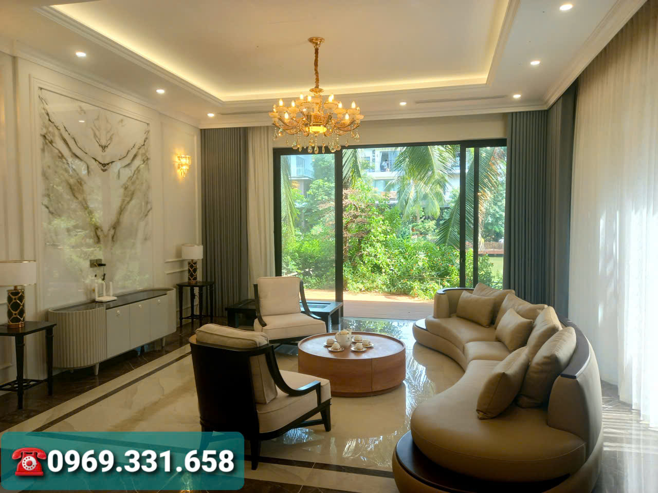 Căn Biệt Thự 300m2, 6 phòng ngủ,đầy đủ đồ đẹp bên khu BT Đảo Ecopark cần cho thuê