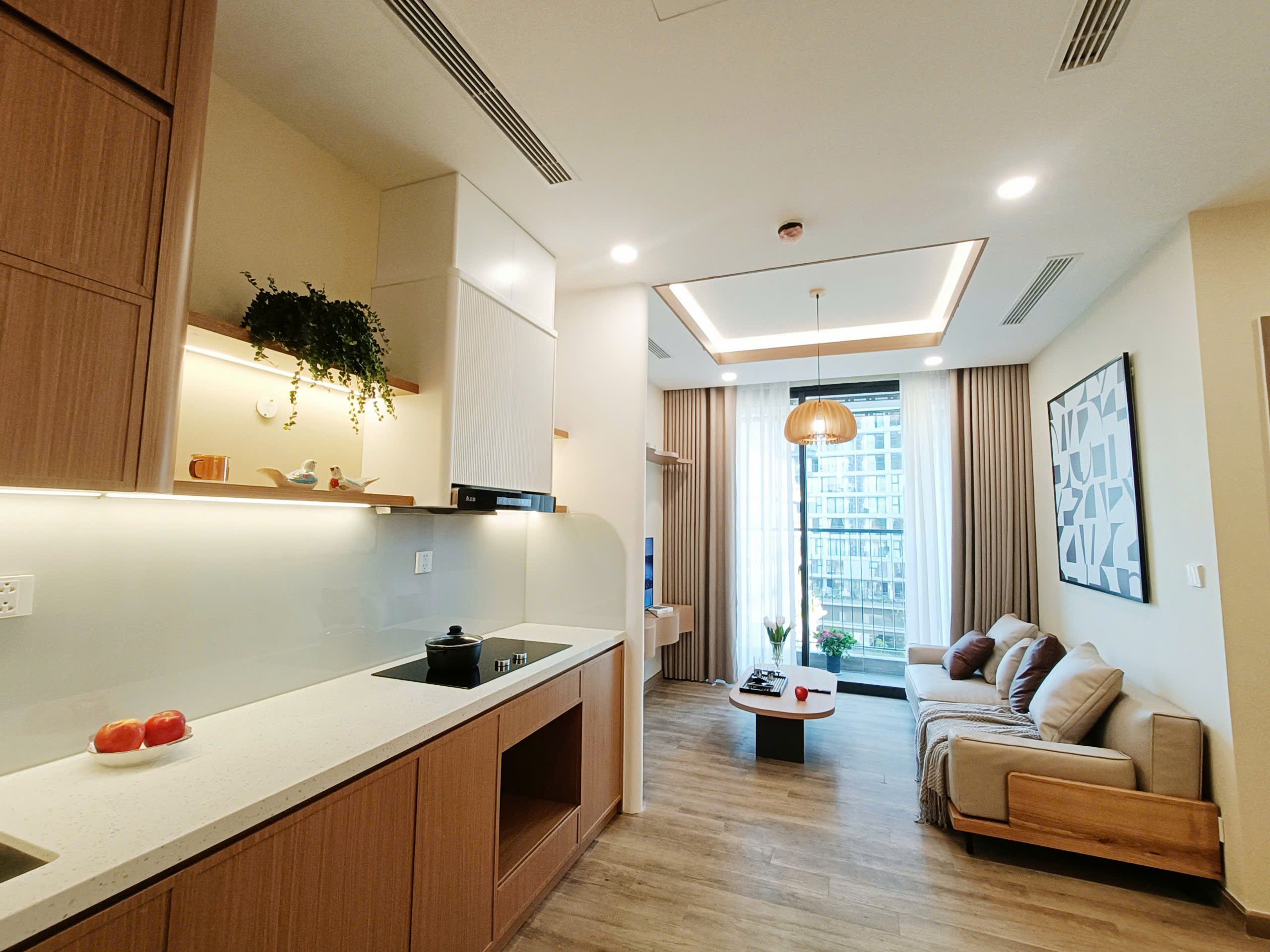 căn hộ 67m2, 2 phòng ngủ, đủ đồ bên tòa R3 onsen Ecopark cần cho thuê